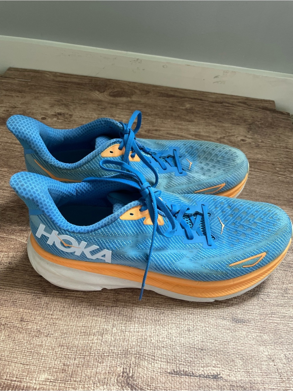 HOKA Clifton 9 Running Shoe - Coastal Sky/All Aboard - Men's Size 12